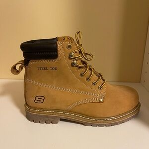 Skechers Tan Steel Toe Boots